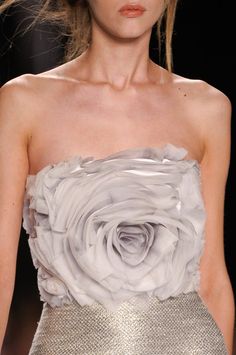 Badgley Mischka Spring 2013 - amazing rose top on this dress. Best for small busted ladies I think!