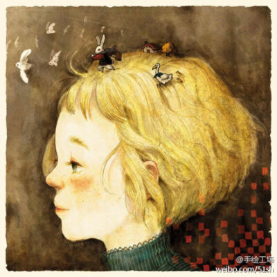 #温馨#来自日本插画师木村いこ的水彩插画，他的作品清新质朴，笔下的画面常常是我们记忆中熟悉的场景，描绘出的是一幅幅邻家儿童的情感世界。