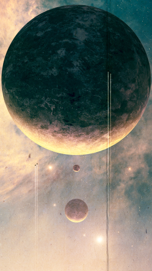 JoeJesus Josef Barton Moon Fantasy Outer Space  iPhone 5s wallpaper