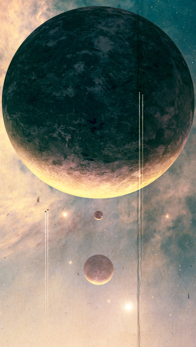 JoeJesus Josef Barton Moon Fantasy Outer Space iPhone 5s wallpaper