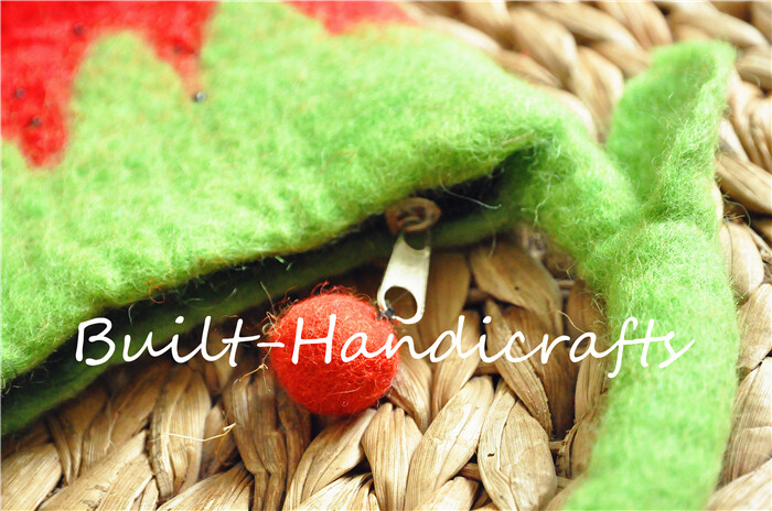 【Built手工坊】尼泊尔纯手工羊毛毡手提草莓包