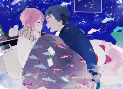 Tags: Fanart, Pixiv, Suou, Fanart From Pixiv, Tumblr, Matsuoka Rin, Free!, Yamazaki Sosuke