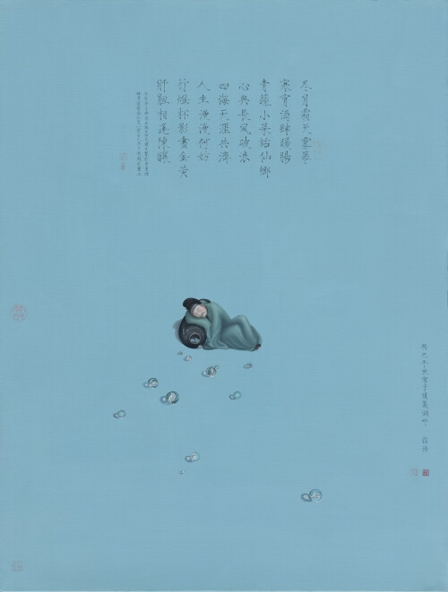 张哲溢作品《醉误流光》 布面油画 150×110cm  2013年