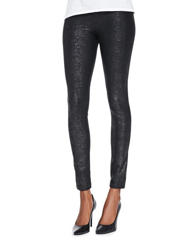 T8SL2 Joe's Jeans Jeté Snake-Print Leggings