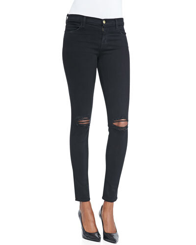 T8TLW J Brand Jeans Distressed Skinny-Leg Jeans