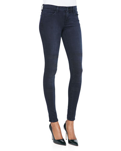 T8LGQ J Brand Jeans Willow Verve Trapunto-Knee Skinny Jeans