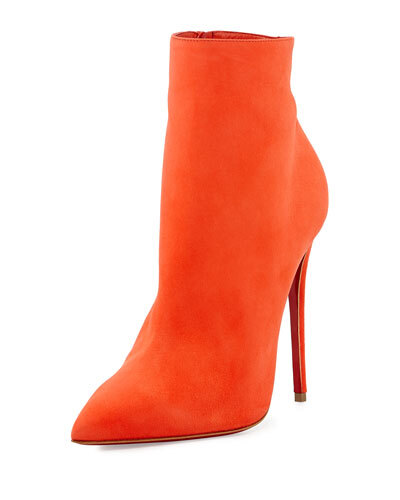 X25G9 Christian Louboutin So Kate Booty Red Sole Ankle Boot, Papaye