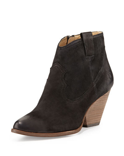 X28UC Frye Reina Suede Western Bootie