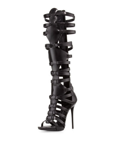 X20JH Giuseppe Zanotti High-Heel Caged Knee Sandal