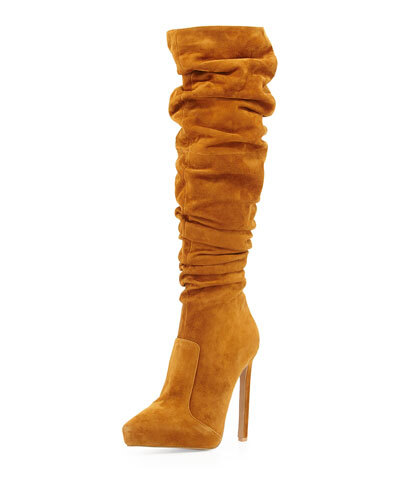 X2EC3 Jeffrey Campbell Alamode Slouch Knee Boot, Tan