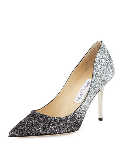 X25MG Jimmy Choo Agnes Glittered Degrade Pump