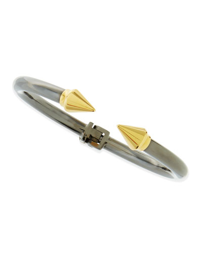 Y1WCA Vita Fede Titan Mini Two-Tone Bracelet, Yellow Gold/Gunmetal