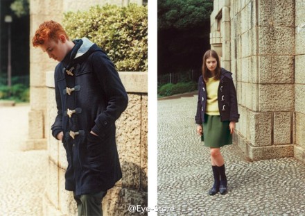 couple style . 日牌ciaopanic 2014 秋冬季lookbook . 围绕 法式风、90年代运动风以及军装混搭风三个主题展开搭配 .