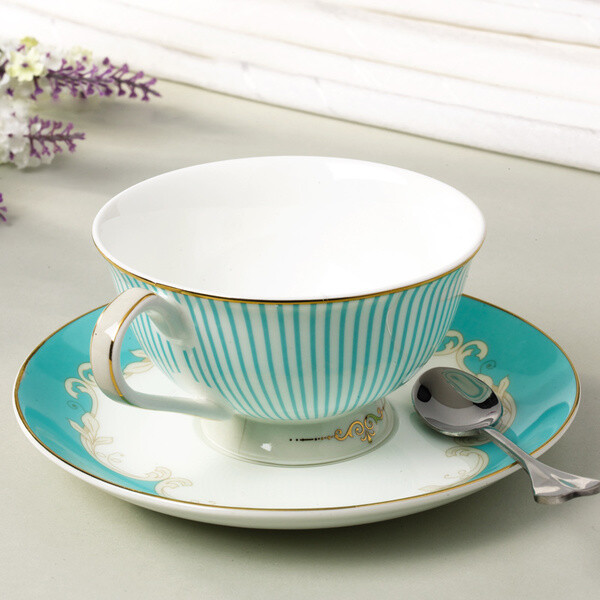 【floris】下午茶 英式极致奢华礼品骨瓷咖啡杯碟陶瓷套装带勺子