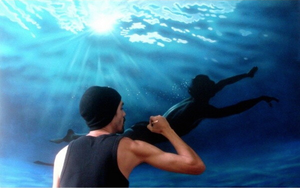 委内瑞拉油画艺术家 Gustavo Silva Nuñez 的这组以水和游泳者为主题的超写实油画作品让人印象深刻