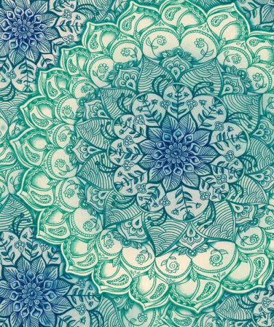 Emerald Doodle Art Print by Micklyn | Society6