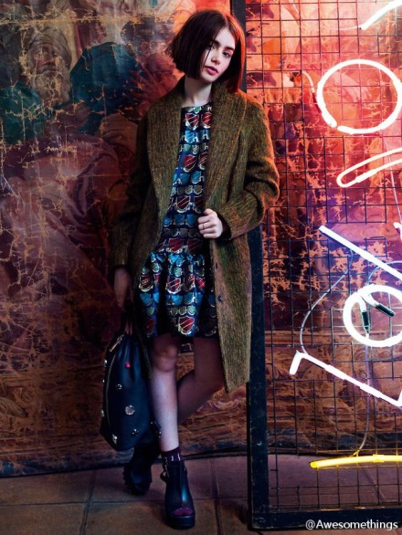 #fashion magazine#Lily Collins for ASOS Magazine, October 2014.