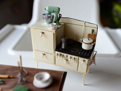 1920's Miniature Stove - Dollhouse Miniature-2smartminiatures