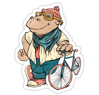 Hipster Hippo by BlancaJP