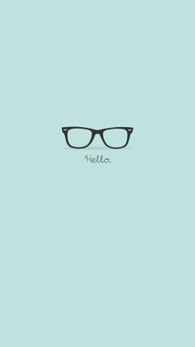 Hipster Glasses Turquoise - Minimal iPhone wallpapers @mobile9 | #simple