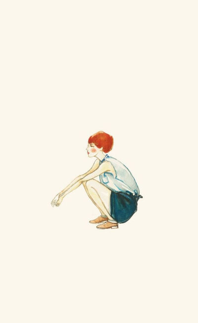 Girl #watercolor painting iPhone wallpaper - @mobile9