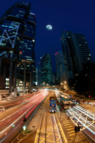 绚丽多彩的城市夜景摄影照片