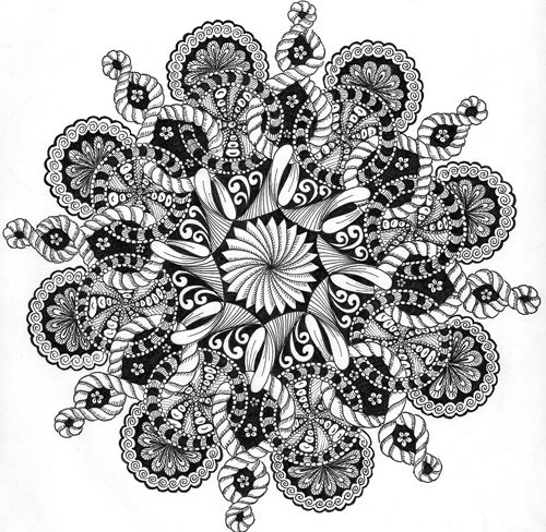 zen doodle mandala idea for tattoo- #ink #permanentink #tattoo #bodymodification #mandala