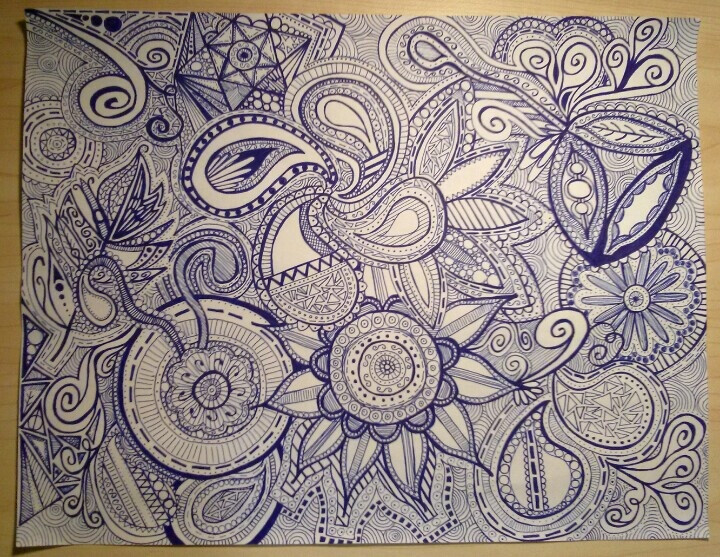 Drew this over the past week :) #doodling #drawing #paisley #artsy