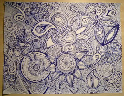 Drew this over the past week :) #doodling #drawing #paisley #artsy