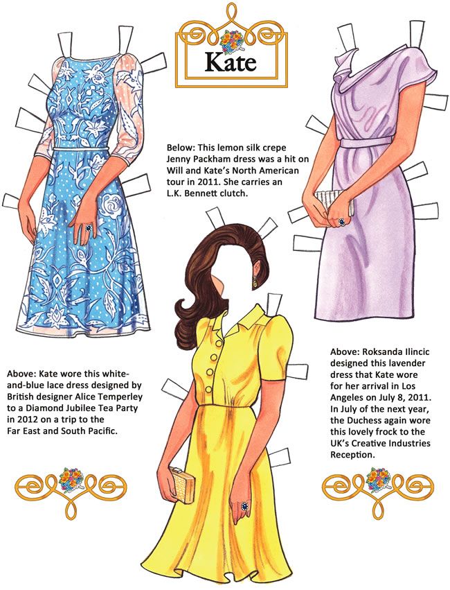 Welcome to Dover Publications Kate: The Duchess of Cambridge Paper Dolls pg 2