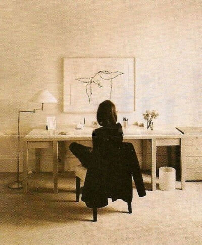 Lee Radziwill in her Paris apartment.