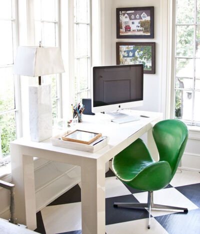 great floor and green chair / TSG christy ford's office