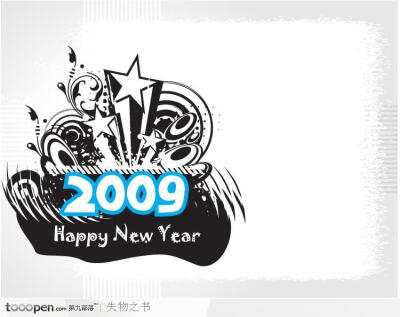 时尚潮流2009新年矢量设计