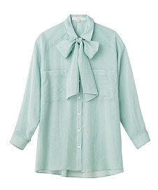 日本专柜rosebullet 春夏新品附领带2way冰激凌色时尚衬衫小洋装