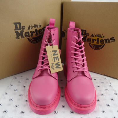 Dr.martens香港1460马丁鞋8孔粉色硬皮女鞋女靴