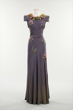 Elsa Schiaparelli | 1930s Vintage | Silk gown 1930s