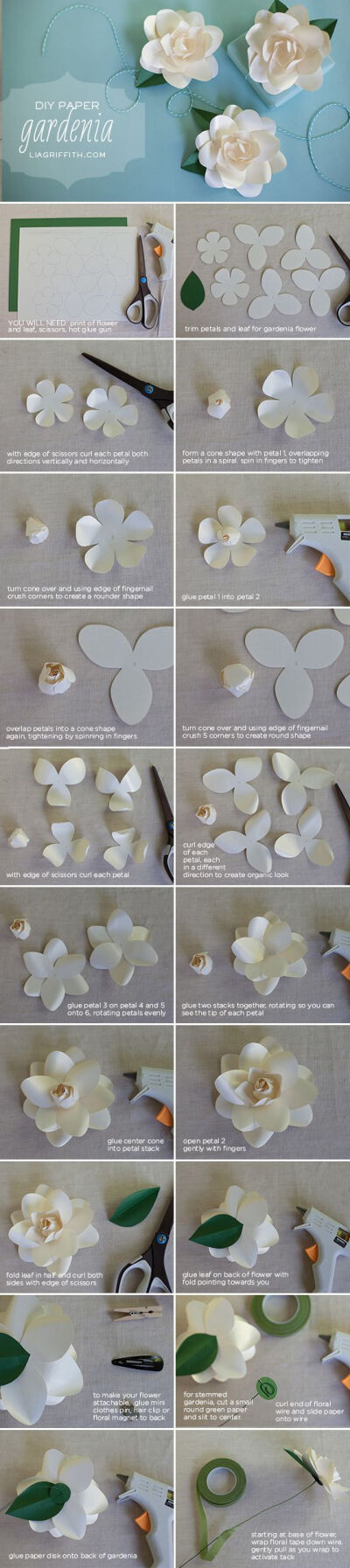 DIY Paper Gardenia