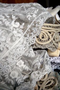Stunning antique french lace