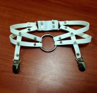腿环 白色皮质