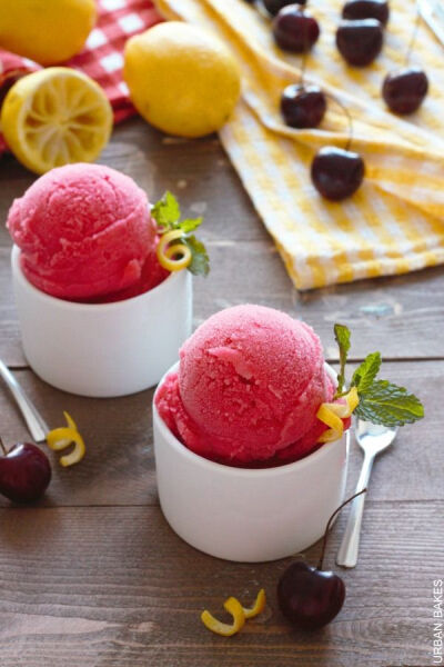 Lemon-Cherry Sorbet