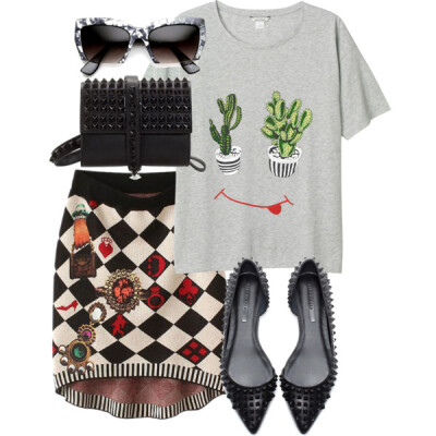 A fashion look from September 2014 featuring Monki t-shirts and Chicnova Fashion skirts. Browse and shop related looks.