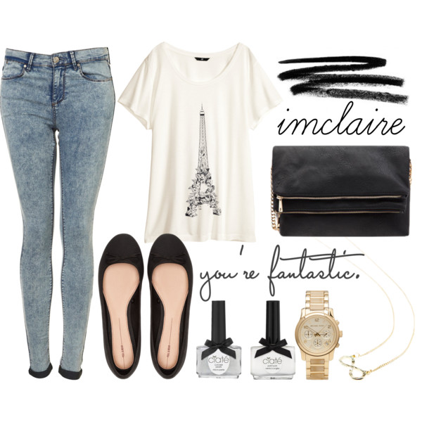 A fashion look from March 2014 featuring H&amp;amp;M tops, Pull&amp;amp;Bear flats and Michael Kors watches. Browse and shop related looks.