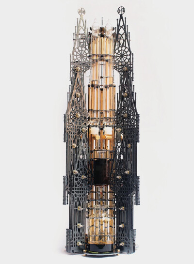 Complex Gothic Style Tower Functions as a Coffee Maker