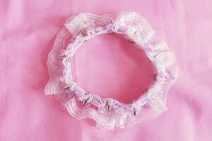 软妹手作硬妹必备的尖尖玫瑰铆钉脚环脚圈大腿环