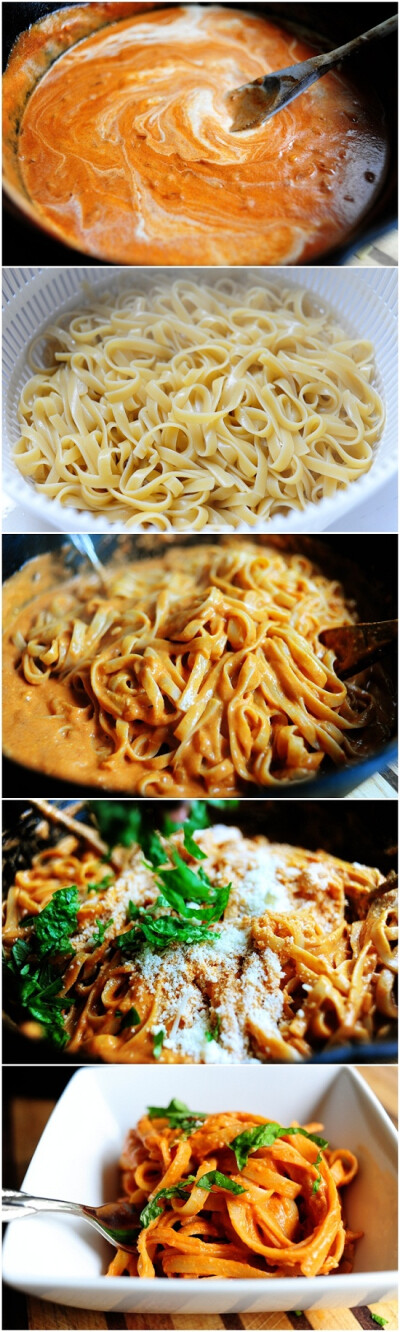 Pasta with Tomato Cream Sauce