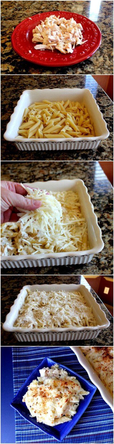 Creamy Chicken Alfredo Pasta Bake