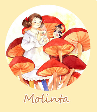 蘑菇明信片的P1和P2-molinta__涂鸦王国