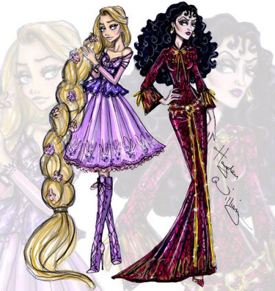 #DisneyDivas Princess vs Villainess by Hayden Williams: Rapunzel &amp;amp; Mother Gothel