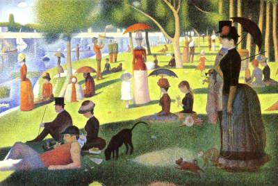 《大碗岛的星期天下午》，法国画家乔治·修拉（1859-1891）作品。