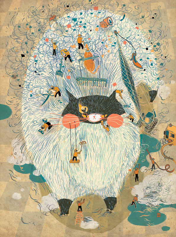 来自中国香港的插画家Victo Ngai，原名Ngai Chuen Ching。